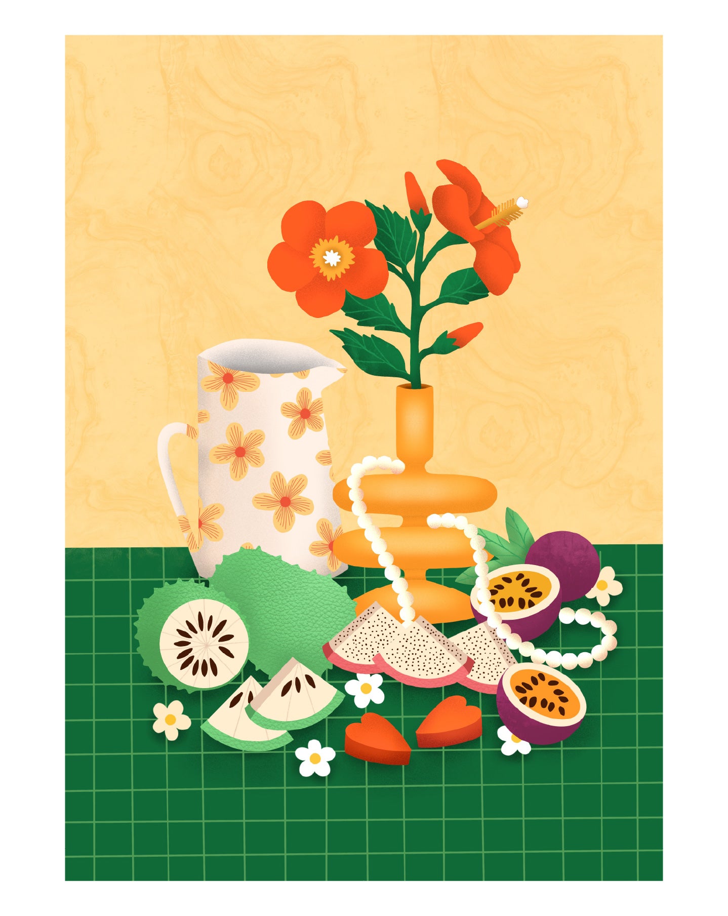 Illustration Passion hibiscus