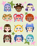 Pack 12 stickers ASTRO