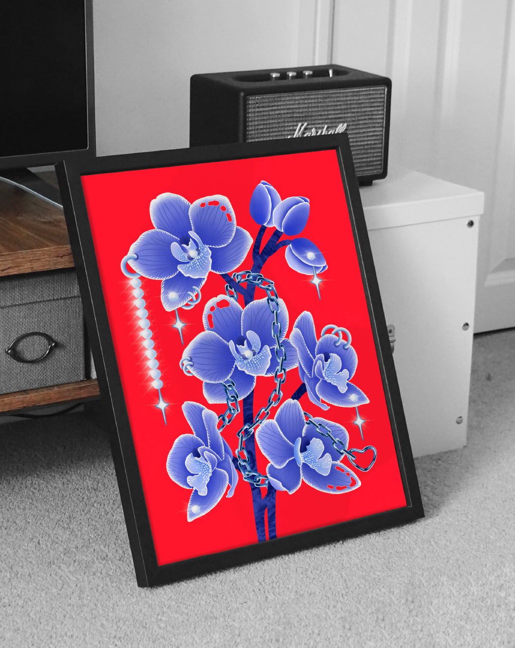 Illustration Perles & orchidées