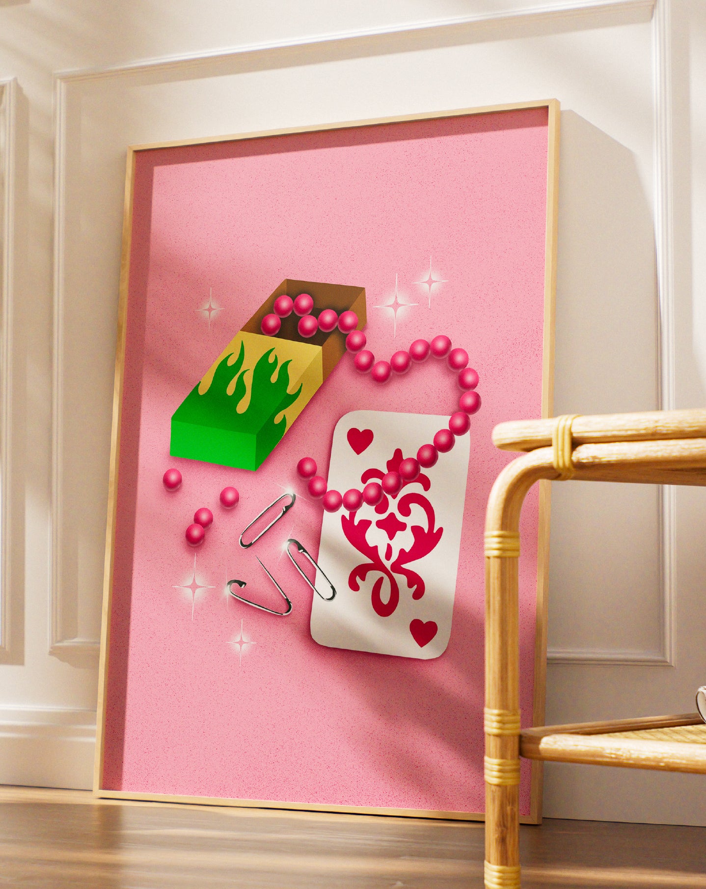 Illustration As de coeur & allumettes