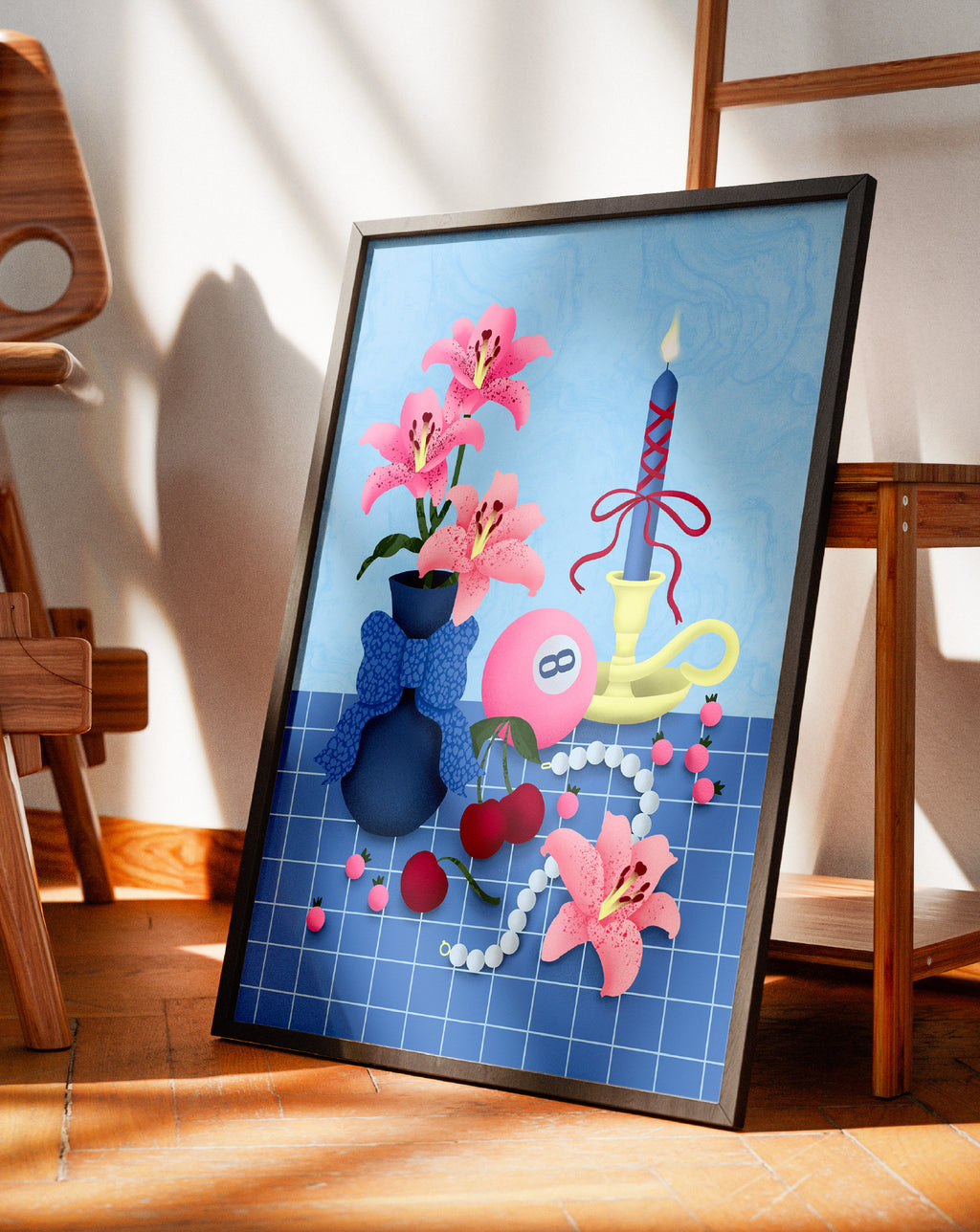 Cherries & Billiards Illustration