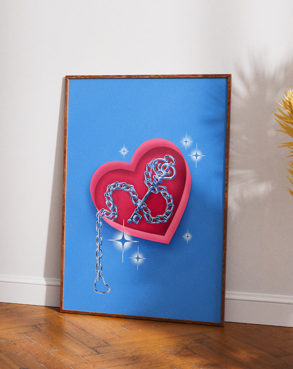 Heart Key Illustration