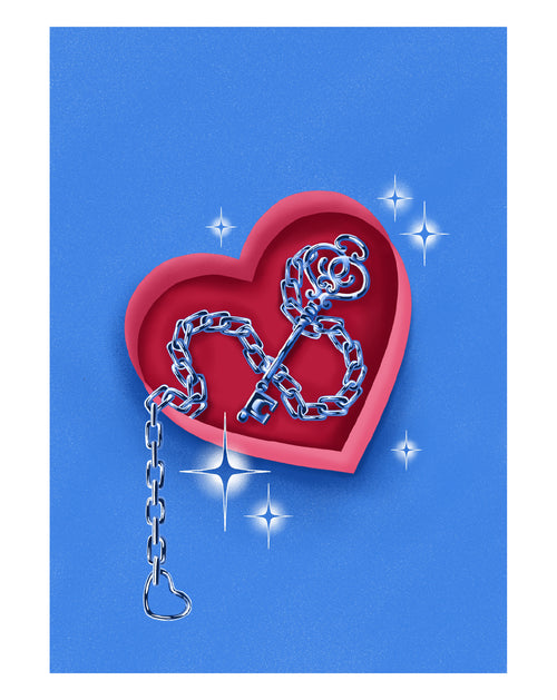 Heart Key Illustration