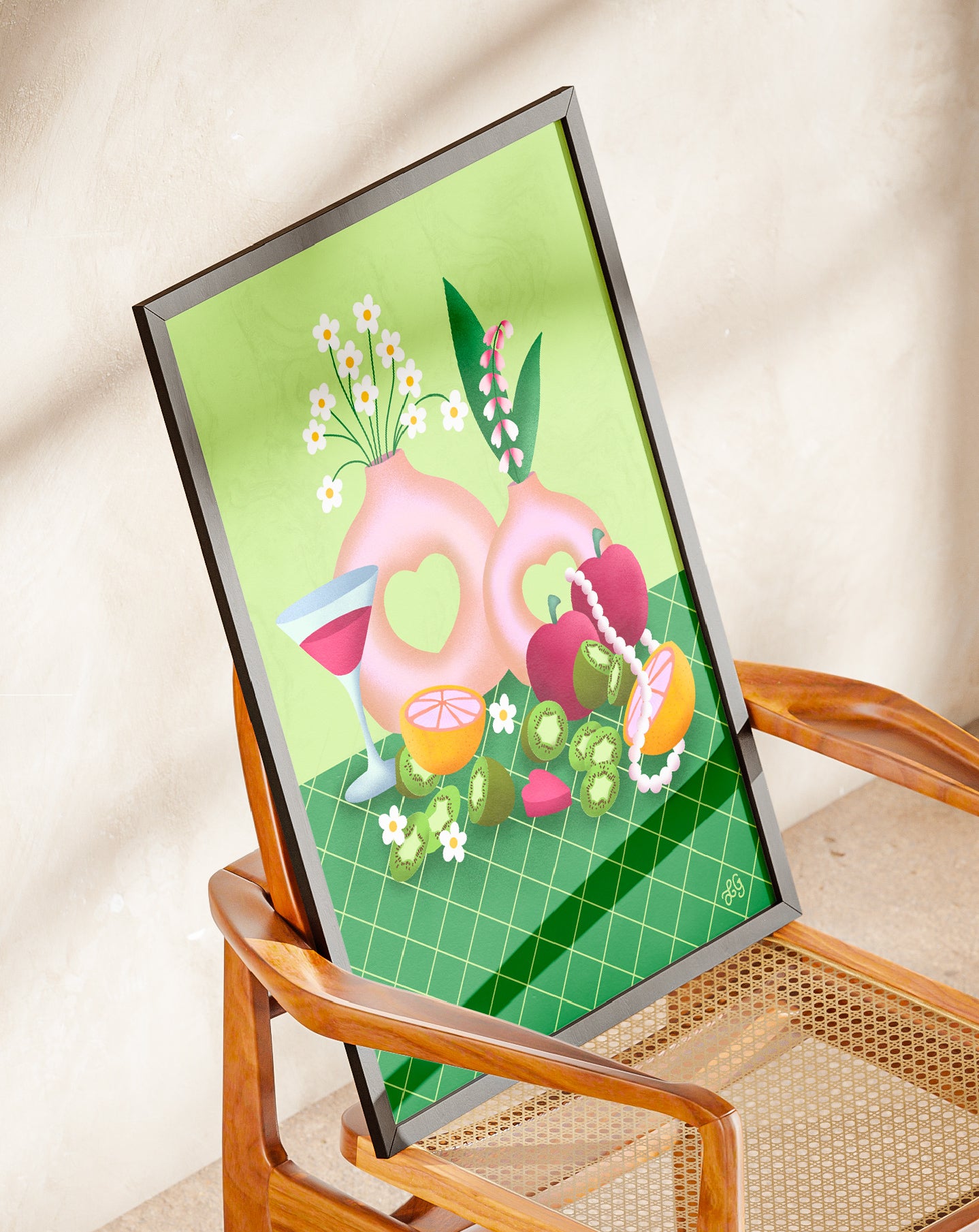 Illustration Kiwi & marguerites