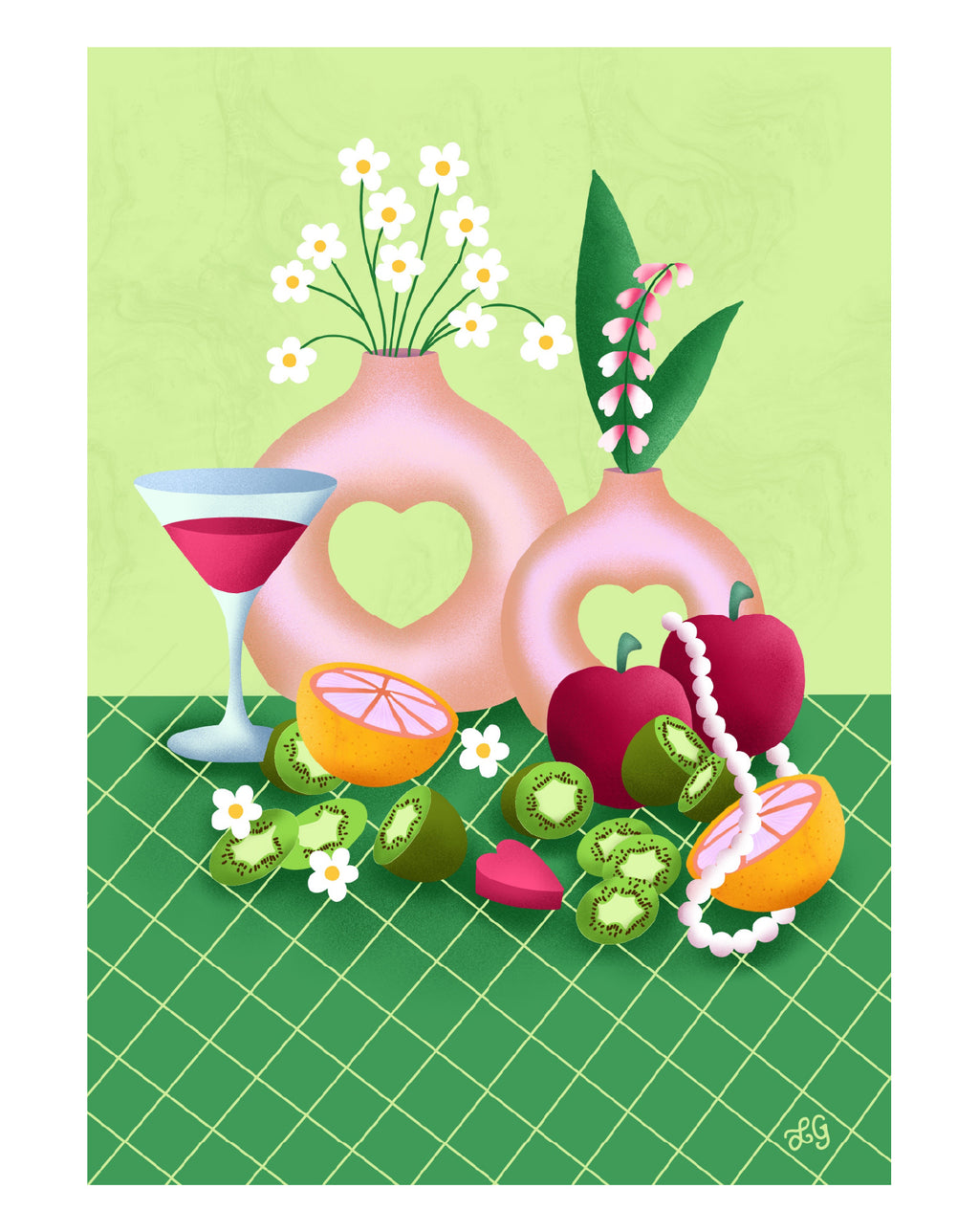 Kiwi & Daisy Illustration