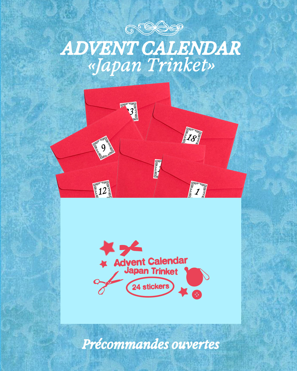 Calendrier de l'avent "Japan Trinket"  24 stickers