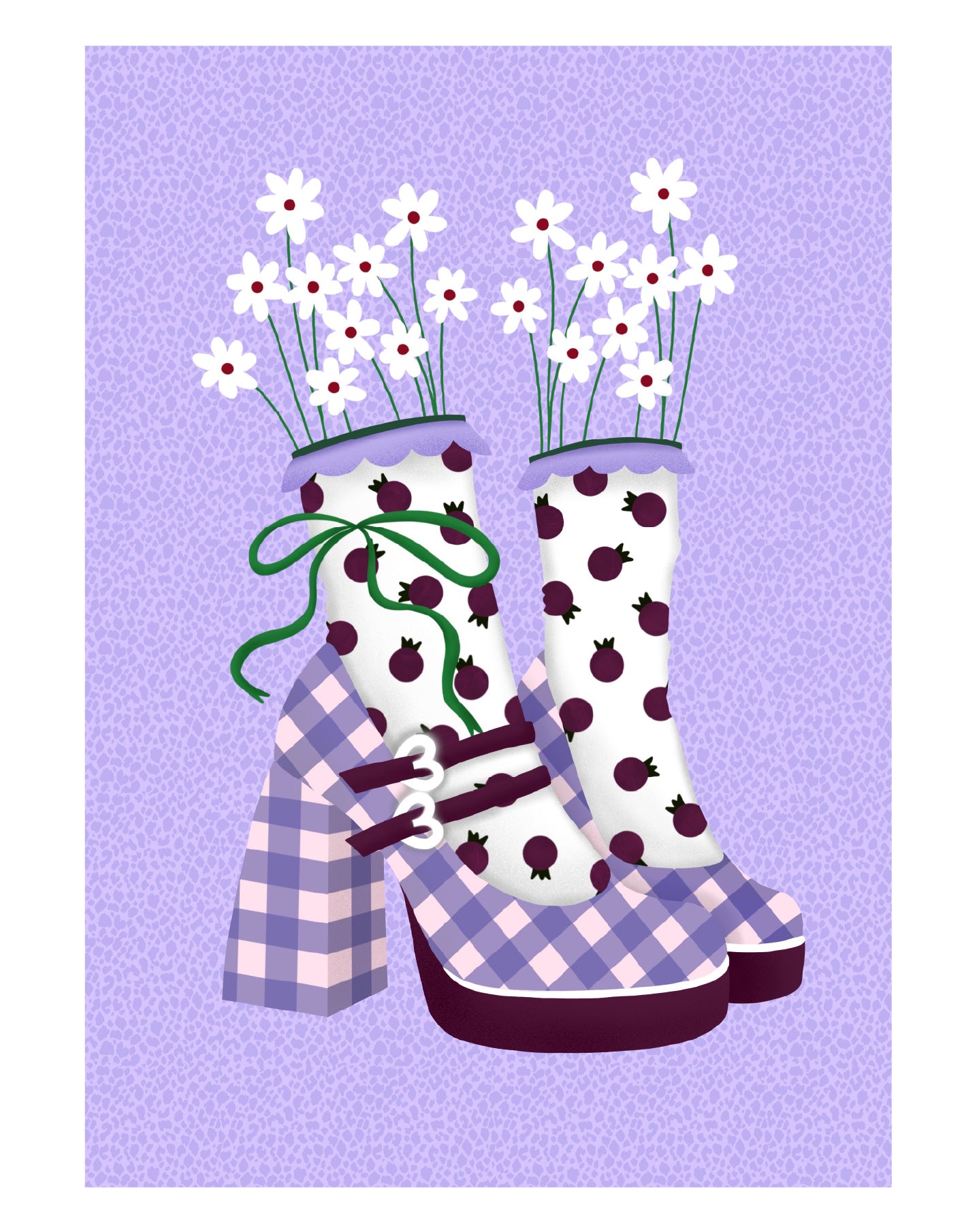 Illustration Myrtilles & marguerites