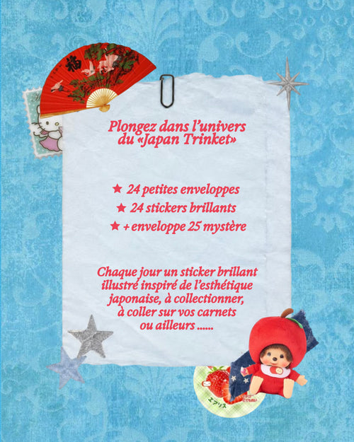 Calendrier de l'avent "Japan Trinket"  24 stickers